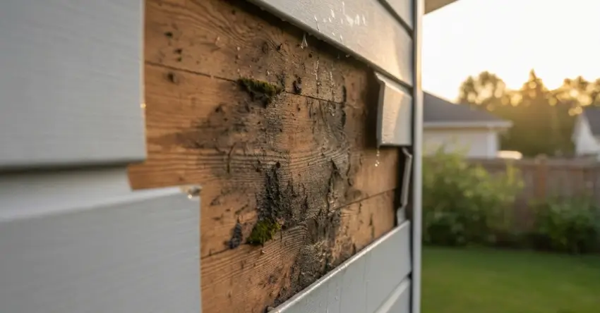 Water damage behind siding: how to spot it